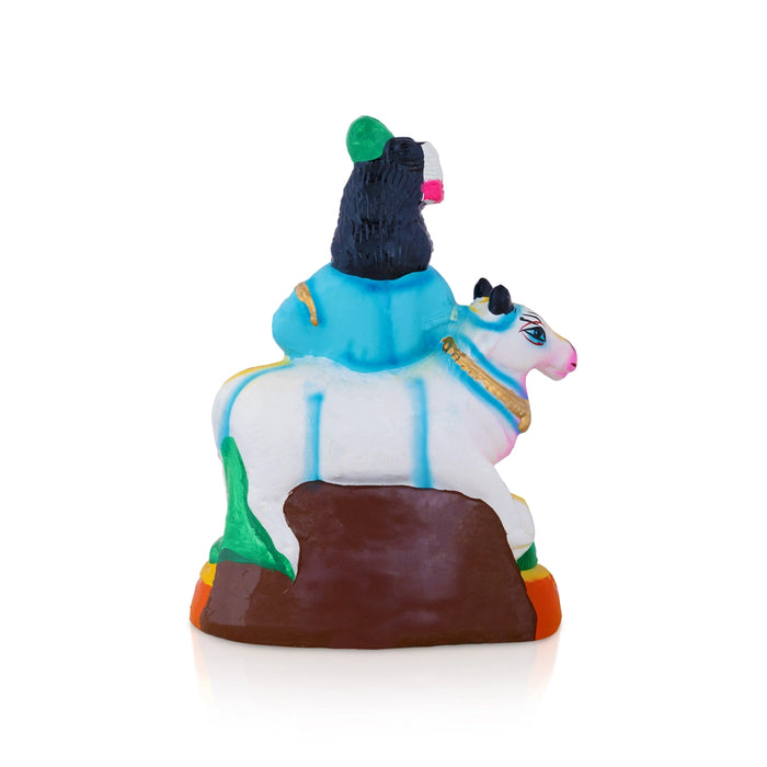 Cow Krishna Clay Golu Bommai - 10 x 7.5 Inches | Giri Golu Doll/ Navaratri Golu Bomma/ Dasara Doll