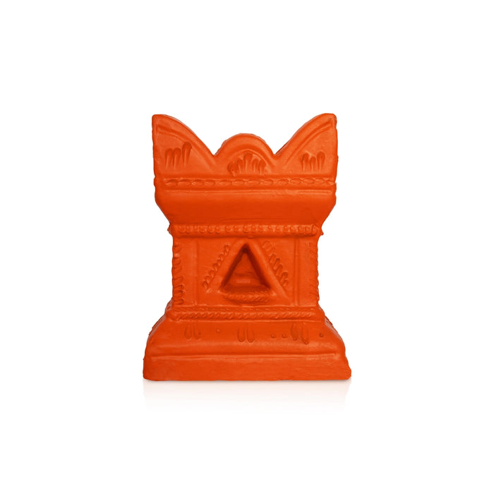 Tulasi Maadam - 8 x 6 Inches | Clay Tulsi Plant/ Tulasi Brindavanam / Holy Basil Maadam for Home & Pooja Decor
