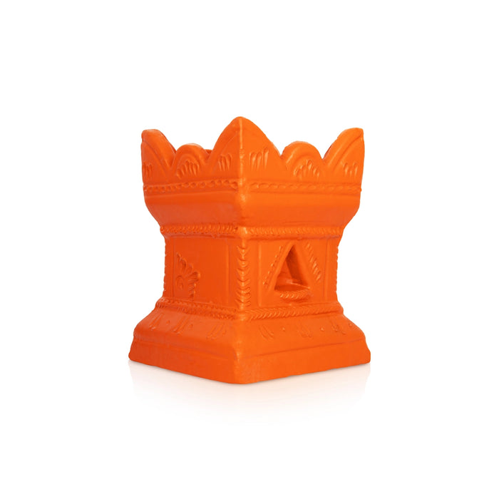 Tulasi Maadam - 8 x 6 Inches | Clay Tulsi Plant/ Tulasi Brindavanam / Holy Basil Maadam for Home & Pooja Decor
