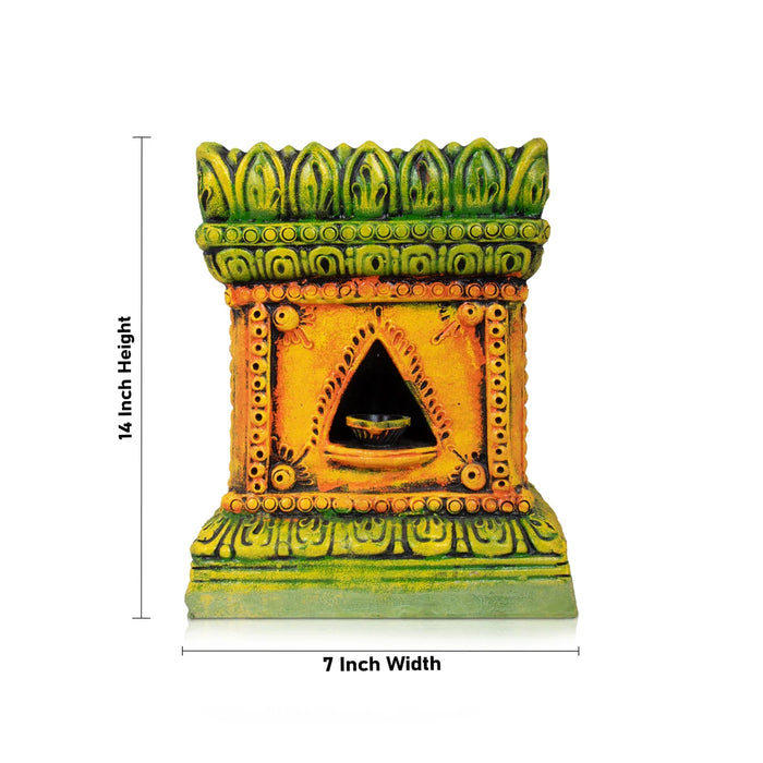 Tulasi Maadam Clay Golu Bommai - 14 x 7 Inches | Giri Golu Doll/ Navaratri Golu Bomma/Gombe/Bommai