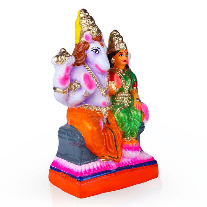 Lakshmi Hayagreevar Clay Golu Bommai - 10 x 5 Inches | Giri Golu Doll/ Navaratri Golu Bomma/Gombe/Bommai