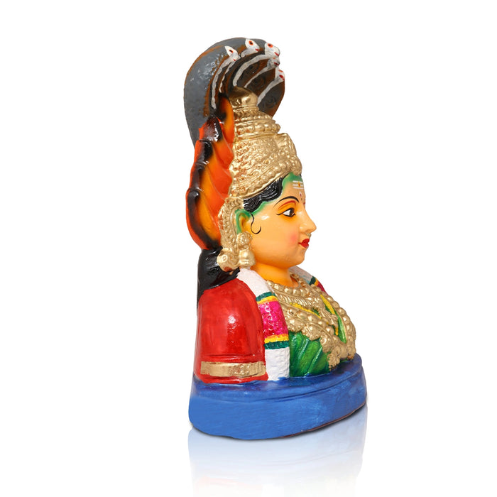 Karumari Amman Clay Golu Bommai - 14 x 10 Inches | Giri Golu Doll/ Navaratri Golu Bomma/Gombe/Bommai