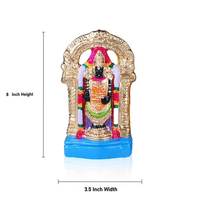 Perumal Thayar Clay Golu Bommai Pair - 8 x 3.5 Inches | Giri Golu Doll/ Navaratri Golu Bomma/Gombe/Bommai