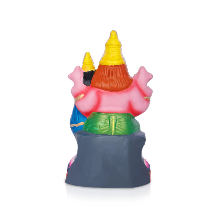 Lakshmi Narasimha Idol Clay Golu Bommai - 9.5 X 5 Inches | Giri Golu Doll/ Navaratri Gombe/ Navratri Decor