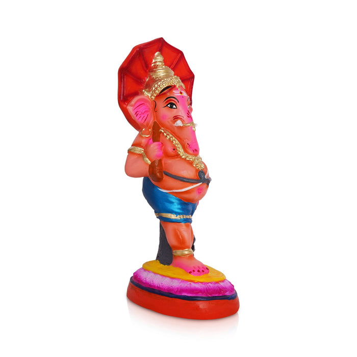 Ganesh Murti With Kudai Paper Mache Golu Bommai- 12 X 4 Inches | Navaratri Gombe/Giri Golu Doll/Navratri Décor