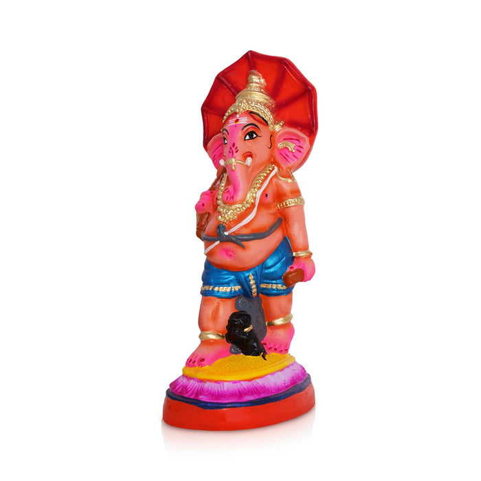 Ganesh Murti With Kudai Paper Mache Golu Bommai- 12 X 4 Inches | Navaratri Gombe/Giri Golu Doll/Navratri Décor