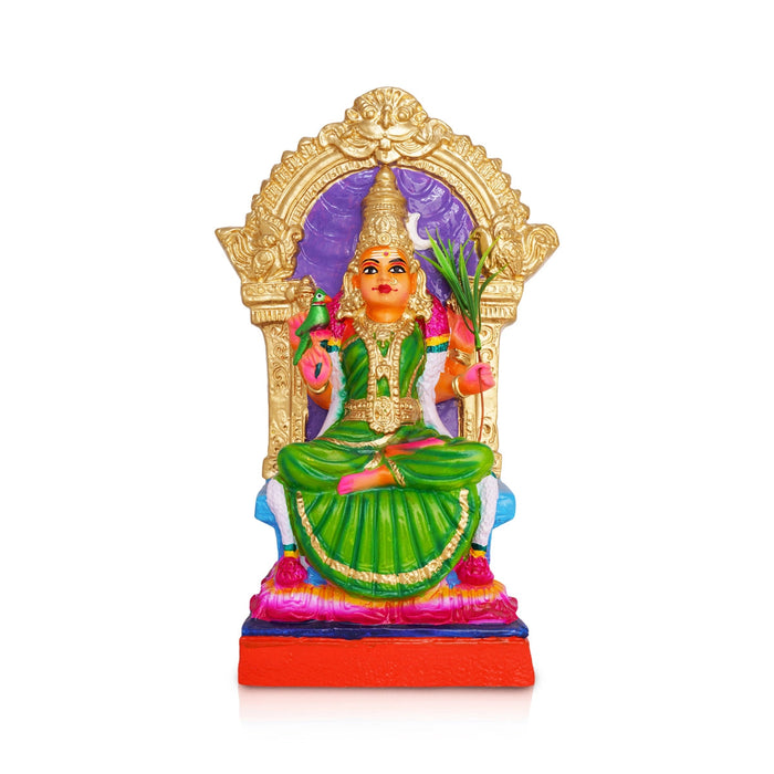 Kamakshi Idol Paper Mache Golu Bommai - 15 X 7 Inches | Navaratri Gombe/ Giri Golu Doll/ Navratri Decor