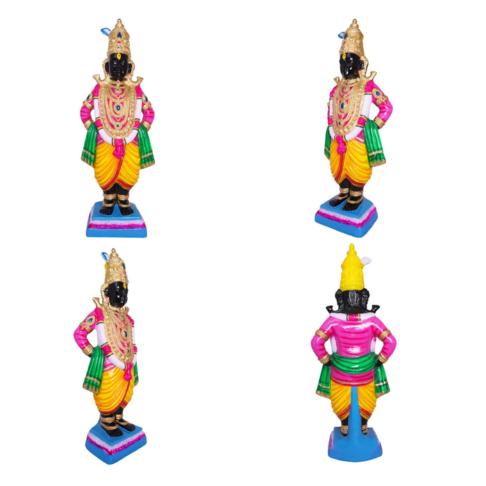 Vitthal Rukmini Murti Paper Mache Golu Bommai Pair- 32X8 Inches | Giri Golu Doll/Navaratri Gombe/Navratri Decor