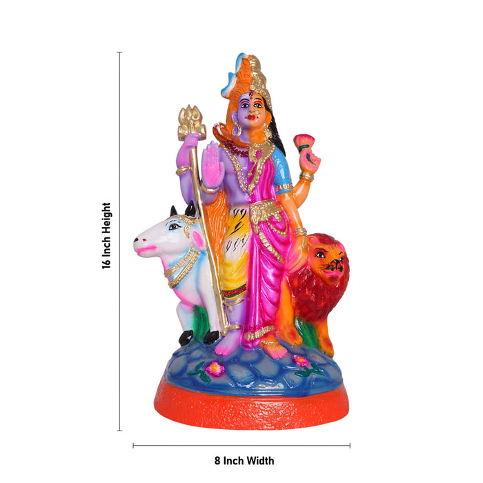 Arthanareeswarar Statue Paper Mache Golu Bommai- 16 X 8 Inches | Navaratri Gombe/Navratri Decor/ Giri Golu Doll