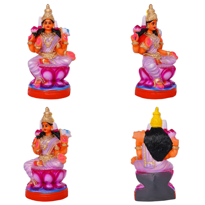 Ashta Lakshmi Clay Golu Bommai Set - 12 x 13 Inches | Giri Golu Doll/ Navaratri Golu Bomma/ Gombe/ Bommai