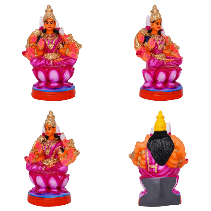 Ashta Lakshmi Clay Golu Bommai Set - 12 x 13 Inches | Giri Golu Doll/ Navaratri Golu Bomma/ Gombe/ Bommai