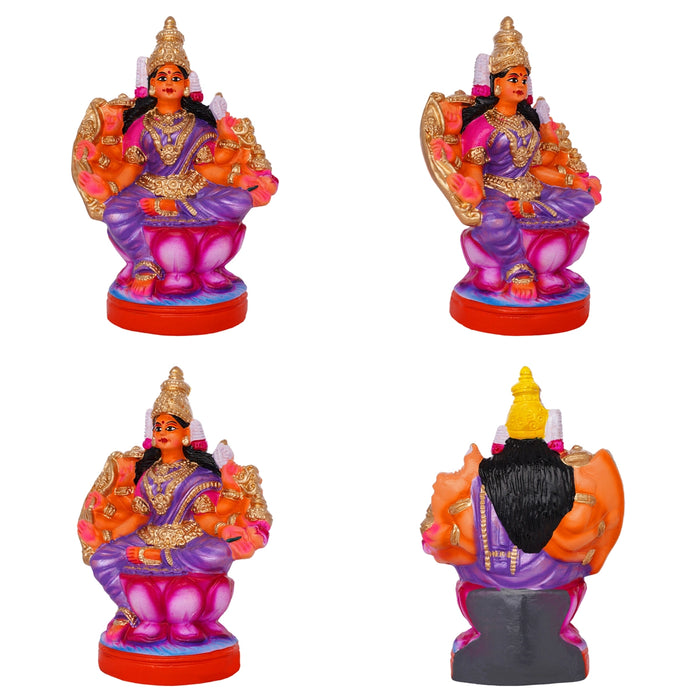 Ashta Lakshmi Clay Golu Bommai Set - 12 x 13 Inches | Giri Golu Doll/ Navaratri Golu Bomma/ Gombe/ Bommai