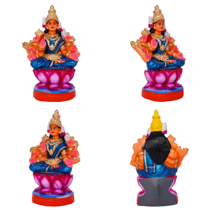 Ashta Lakshmi Clay Golu Bommai Set - 12 x 13 Inches | Giri Golu Doll/ Navaratri Golu Bomma/ Gombe/ Bommai