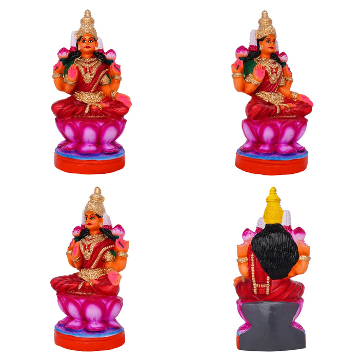 Ashta Lakshmi Clay Golu Bommai Set - 12 x 13 Inches | Giri Golu Doll/ Navaratri Golu Bomma/ Gombe/ Bommai