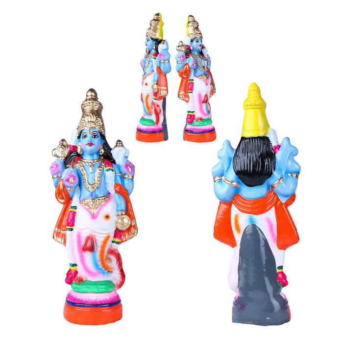 Dasavatharam Clay Golu Bommai Set - 16 x 6 Inches | Giri Golu Doll/ Navaratri Golu Bomma/Gombe/Bommai