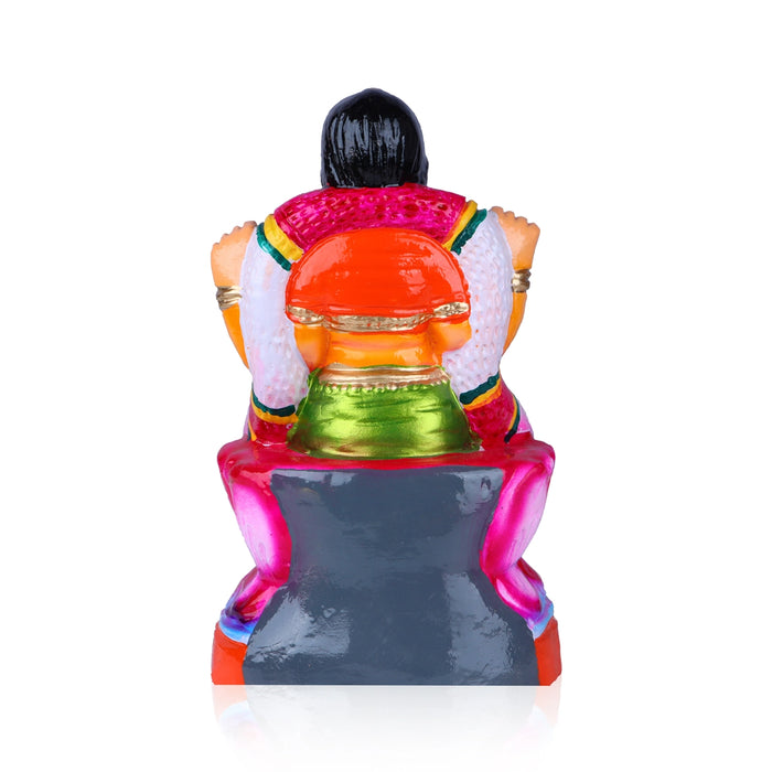 Bala Tripura Sundari Clay Golu Bommai - 10 x 5.5 Inches | Giri Golu Doll/ Navaratri Golu Bomma/Gombe/Bommai