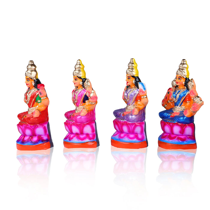 Ashtalakshmi Clay Golu Bommai Set - 9 x 7 Inches | Giri Golu Doll/ Navaratri Golu Bomma/Gombe/Bommai