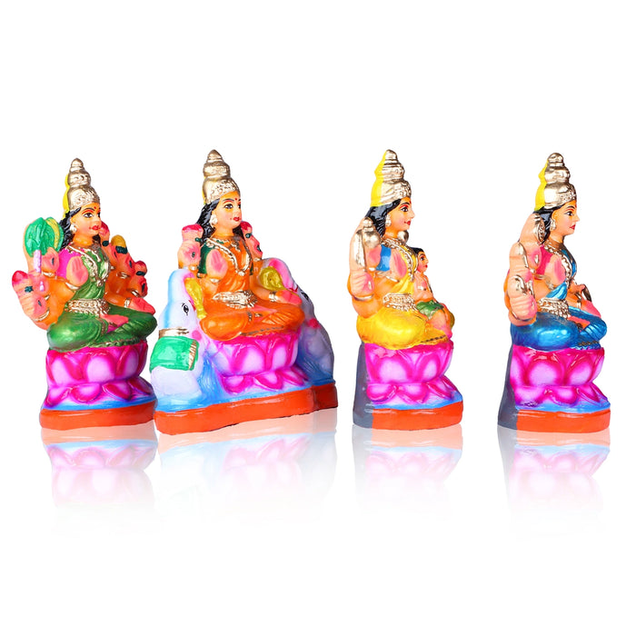 Ashtalakshmi Clay Golu Bommai Set - 9 x 7 Inches | Giri Golu Doll/ Navaratri Golu Bomma/Gombe/Bommai