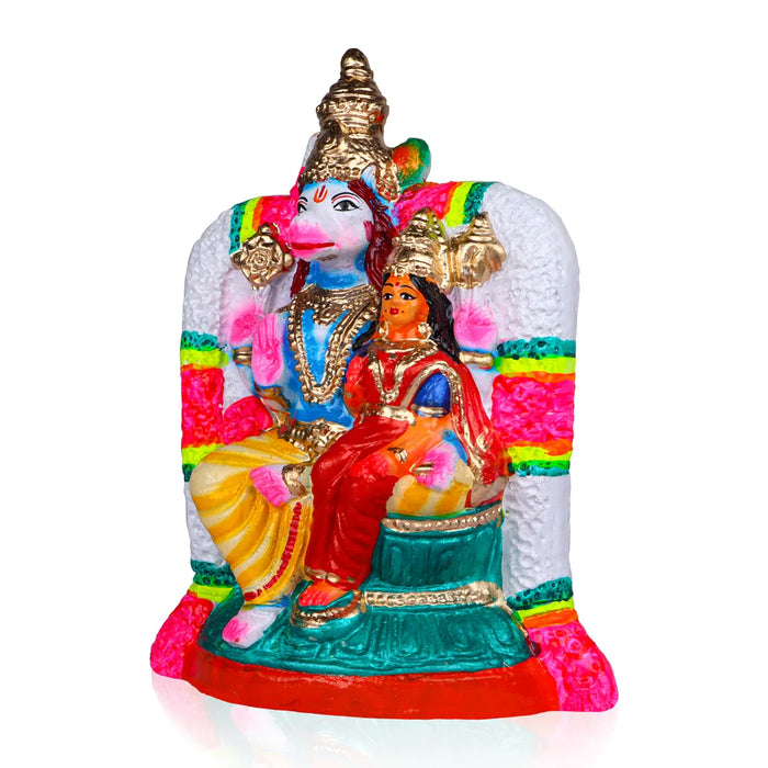 Lakshmi Hayagreevar Clay Golu Bommai - 10 Inches | Giri Golu Doll/ Navaratri Golu Bomma/Gombe/Bommai