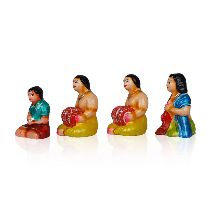 Kalyanam Clay Golu Bommai Set - 6.5 x 3 Inches | Giri Golu Doll/ Navaratri Golu Bomma/Gombe/Bommai