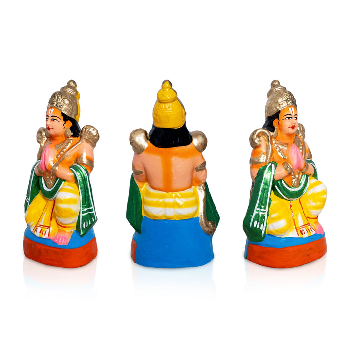 Ramar Pattabishegam Clay Golu Bommai Set - 13.5 x 10 Inches | Giri Golu Doll/ Navaratri Kolu Bomma/ Bommalu
