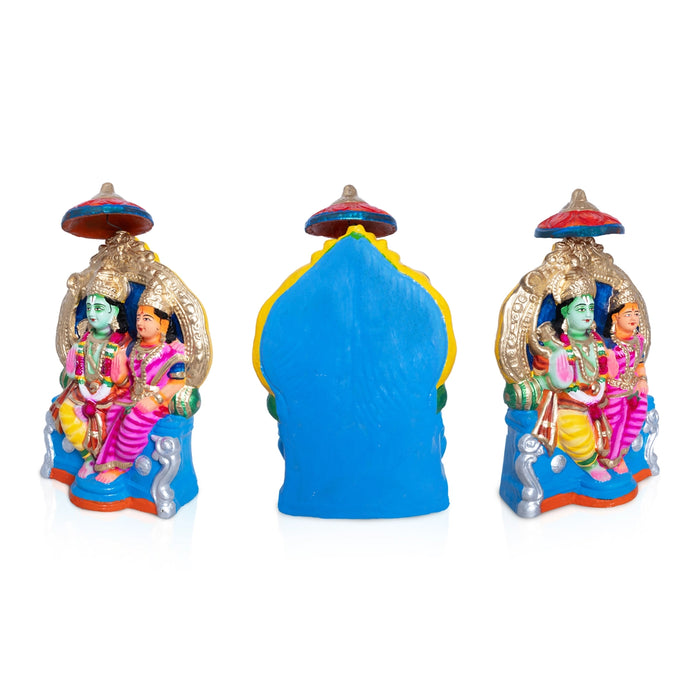 Ramar Pattabishegam Clay Golu Bommai Set - 13.5 x 10 Inches | Giri Golu Doll/ Navaratri Kolu Bomma/ Bommalu