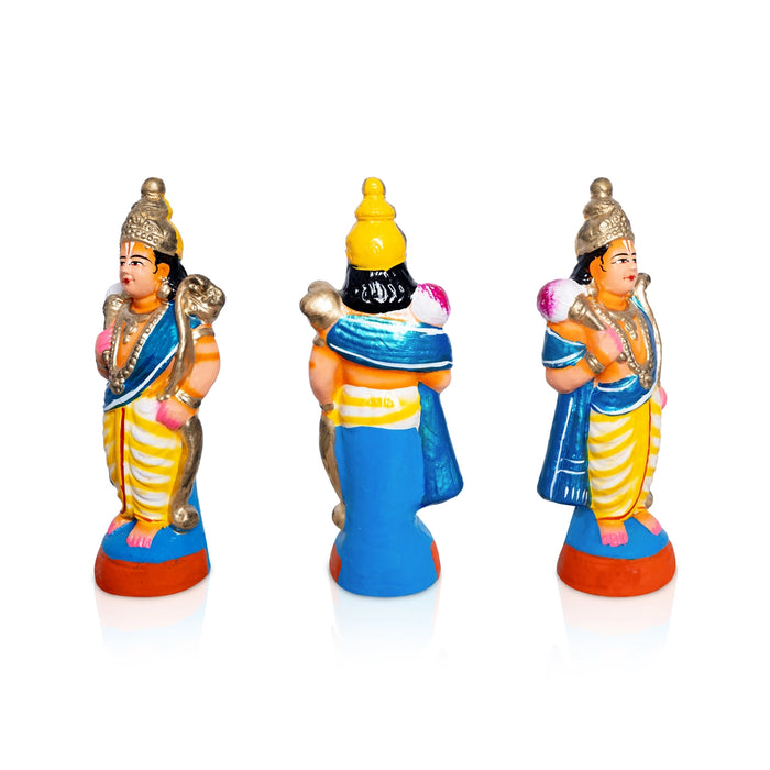 Ramar Pattabishegam Clay Golu Bommai Set - 13.5 x 10 Inches | Giri Golu Doll/ Navaratri Kolu Bomma/ Bommalu