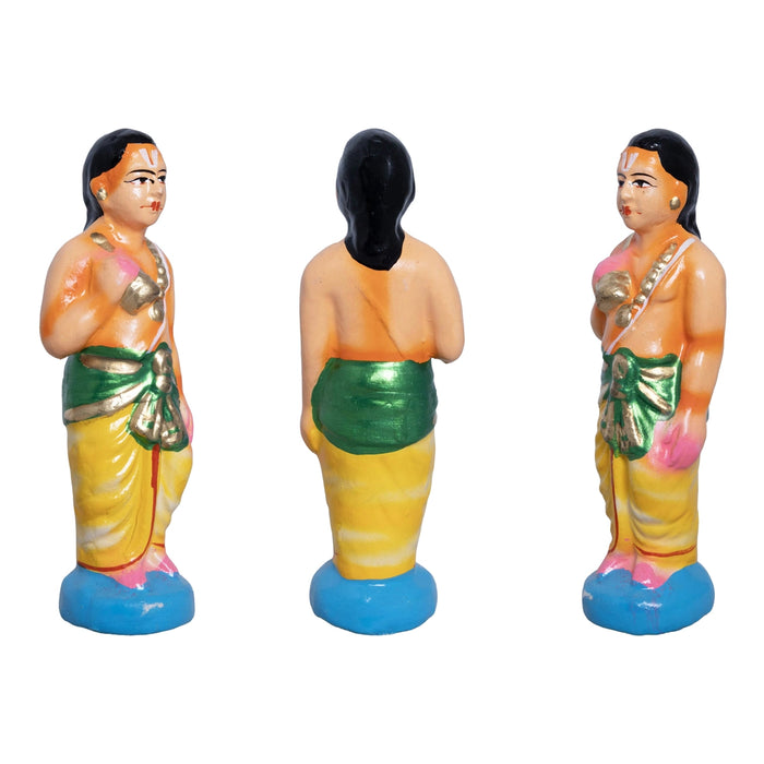 Srirangam Clay Golu Bommai Set - 8.5 x 10.5 Inches | Giri Golu doll/ Navaratri Kolu Bommalu/ Dasara Doll