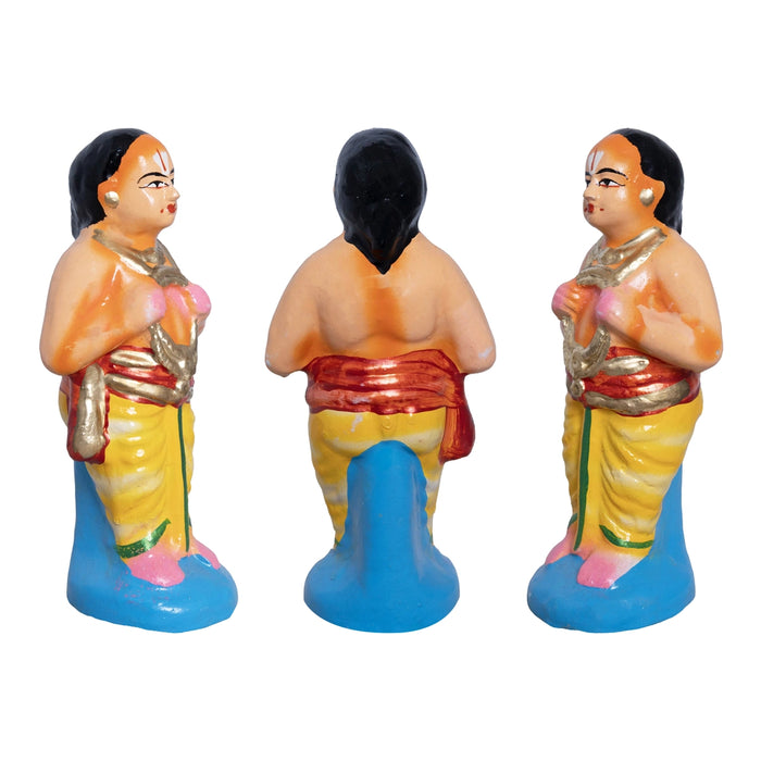 Srirangam Clay Golu Bommai Set - 8.5 x 10.5 Inches | Giri Golu doll/ Navaratri Kolu Bommalu/ Dasara Doll