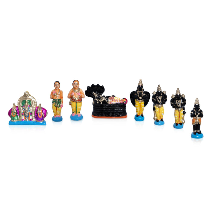 Srirangam Clay Golu Bommai Set - 8.5 x 10.5 Inches | Giri Golu doll/ Navaratri Kolu Bommalu/ Dasara Doll