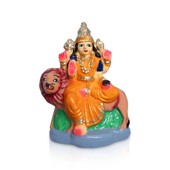 Lakshmi Saraswathi Durga Clay Golu Bommai Set - 5 x 4 inches | Giri Golu Doll / Navaratri Golu Bomma / Bommalu