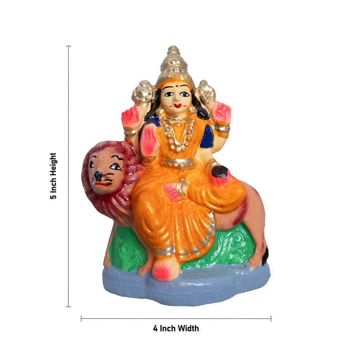Lakshmi Saraswathi Durga Clay Golu Bommai Set - 5 x 4 inches | Giri Golu Doll / Navaratri Golu Bomma / Bommalu