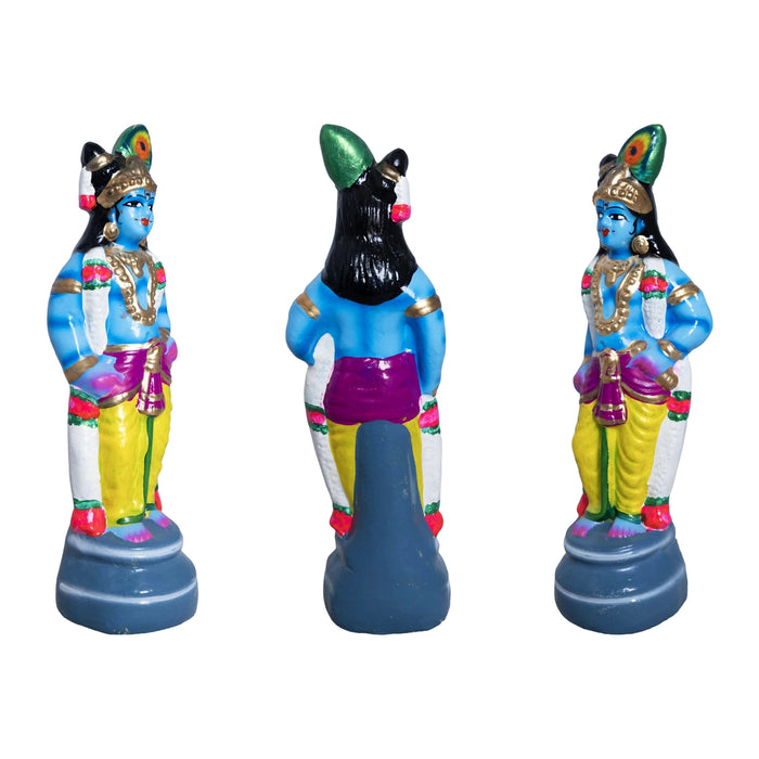 Dasavataram Clay Golu Bommai Set - 10 x 4 Inches | Giri Golu Doll/ Navaratri Golu Bomma/ Gombe/ Bommai