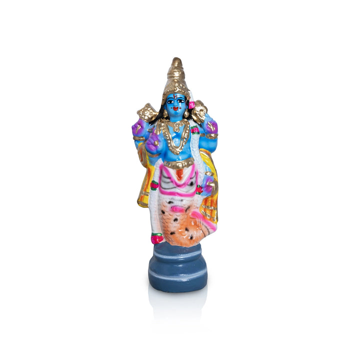 Dasavataram Clay Golu Bommai Set - 10 x 4 Inches | Giri Golu Doll/ Navaratri Golu Bomma/ Gombe/ Bommai