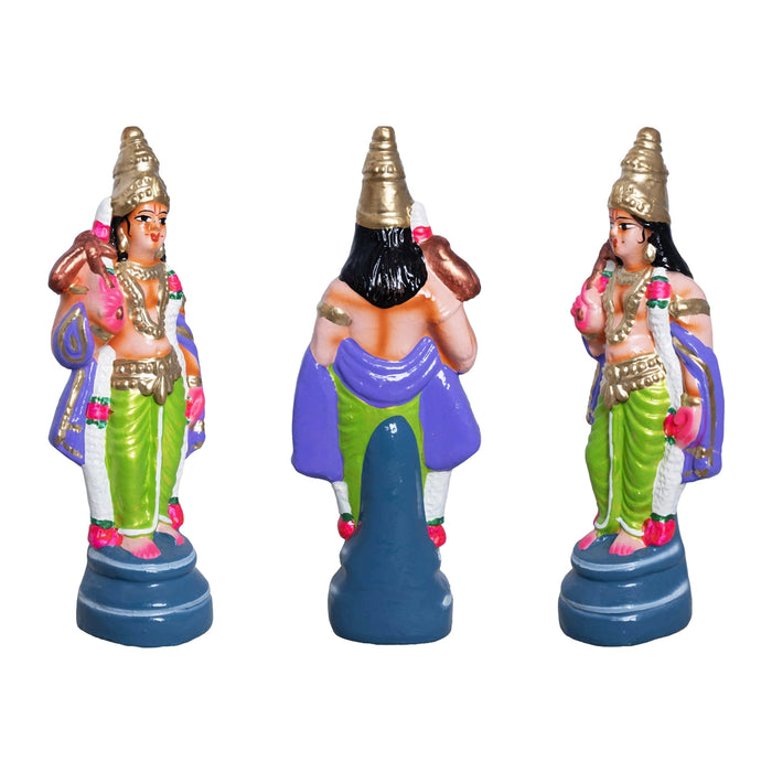 Dasavataram Clay Golu Bommai Set - 10 x 4 Inches | Giri Golu Doll/ Navaratri Golu Bomma/ Gombe/ Bommai