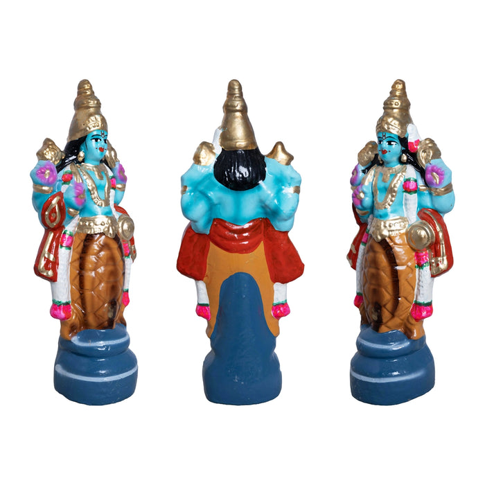 Dasavataram Clay Golu Bommai Set - 10 x 4 Inches | Giri Golu Doll/ Navaratri Golu Bomma/ Gombe/ Bommai