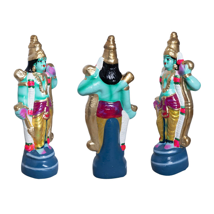 Dasavataram Clay Golu Bommai Set - 10 x 4 Inches | Giri Golu Doll/ Navaratri Golu Bomma/ Gombe/ Bommai