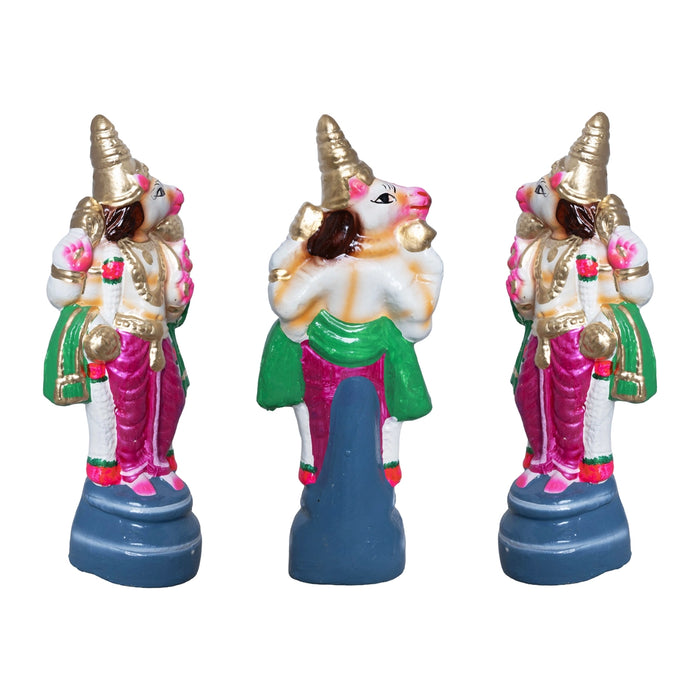 Dasavataram Clay Golu Bommai Set - 10 x 4 Inches | Giri Golu Doll/ Navaratri Golu Bomma/ Gombe/ Bommai