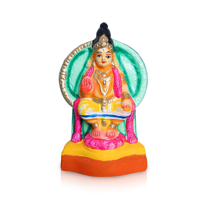 Iyyappan Clay Golu Bommai - 8 x 5 Inches | Giri Golu Doll/ Navaratri Golu Bommai/ Bommalu/ Gombe
