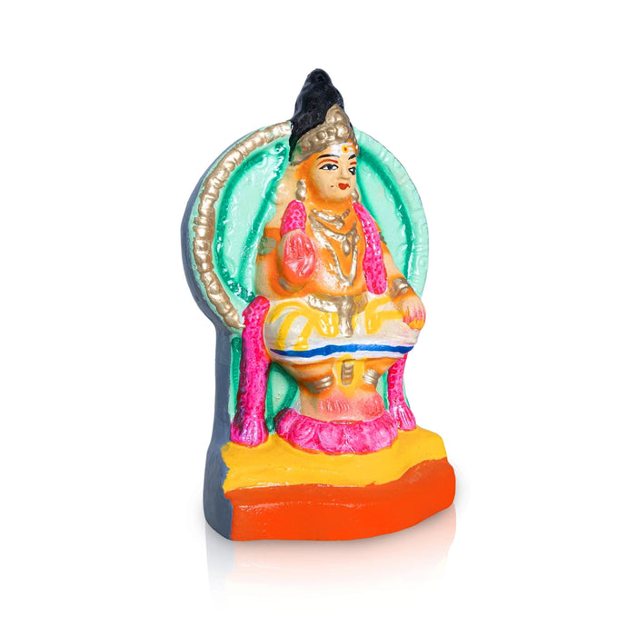 Iyyappan Clay Golu Bommai - 8 x 5 Inches | Giri Golu Doll/ Navaratri Golu Bommai/ Bommalu/ Gombe