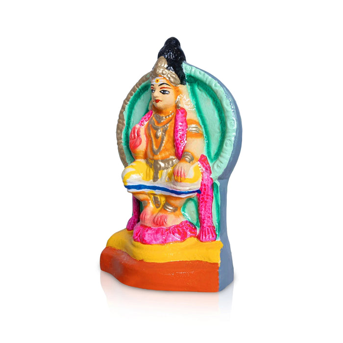 Iyyappan Clay Golu Bommai - 8 x 5 Inches | Giri Golu Doll/ Navaratri Golu Bommai/ Bommalu/ Gombe