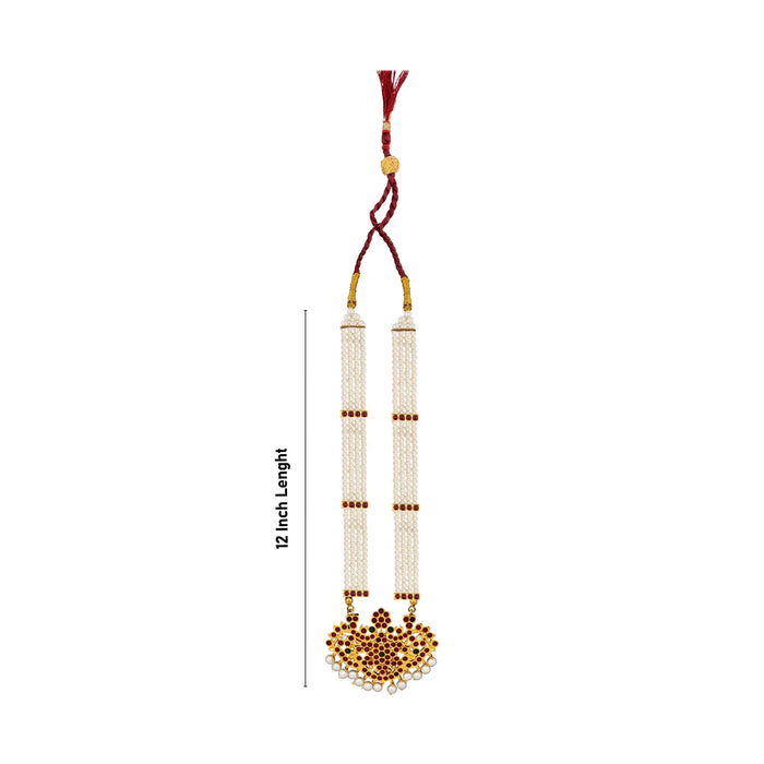 Moti Haram - 12 Inches | 3 Line Moti Mala/ Kemp Jewellery for Bharatanatyam