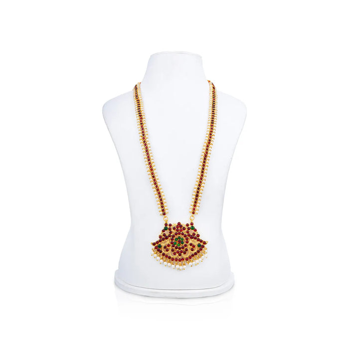 Kemp Necklace - 12 Inches | Traditional Stone Necklace/ Bharatanatyam Dance Jewellery for Women
