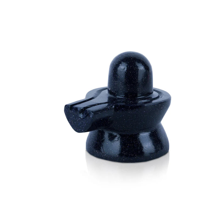 Blue Sunstone Shivling - 2 x 2 Inches | Crystal Shiva Lingam Idol/ Polished Gem Stone Shivaling for Pooja