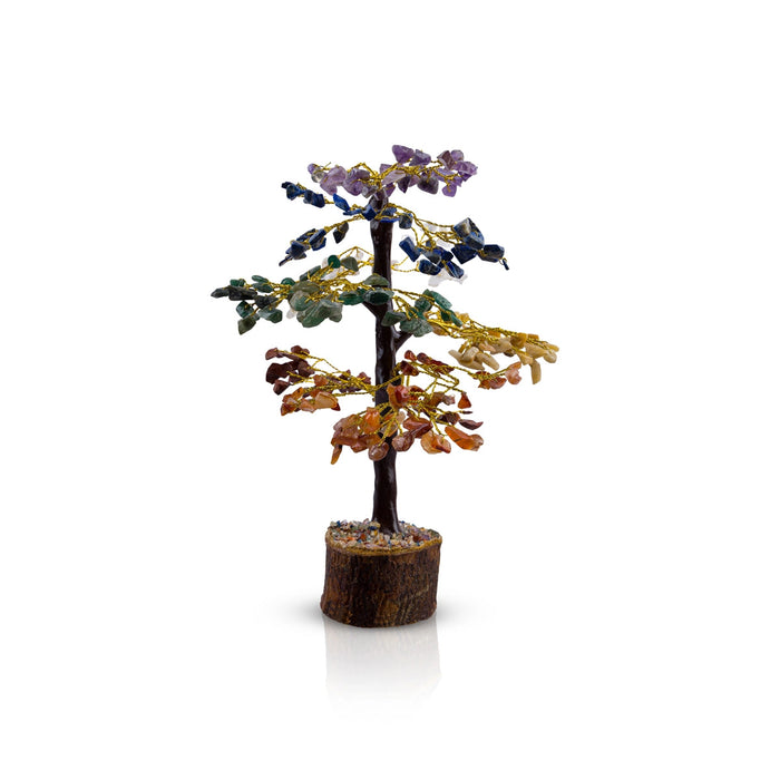 7 Chakra Crystal Tree - 9 x 2.5 Inches | 300 Beads Vastu Tree/ Seven Chakra Crystal Tree for Home