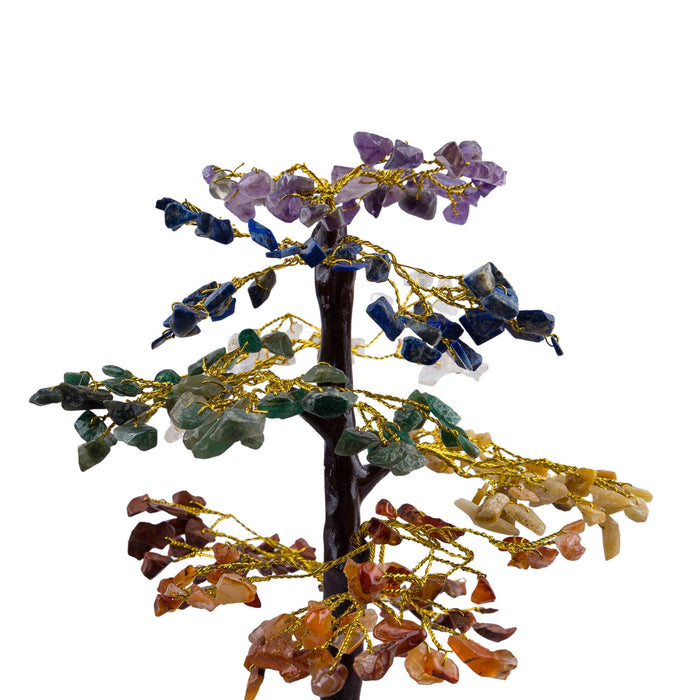 7 Chakra Crystal Tree - 9 x 2.5 Inches | 300 Beads Vastu Tree/ Seven Chakra Crystal Tree for Home