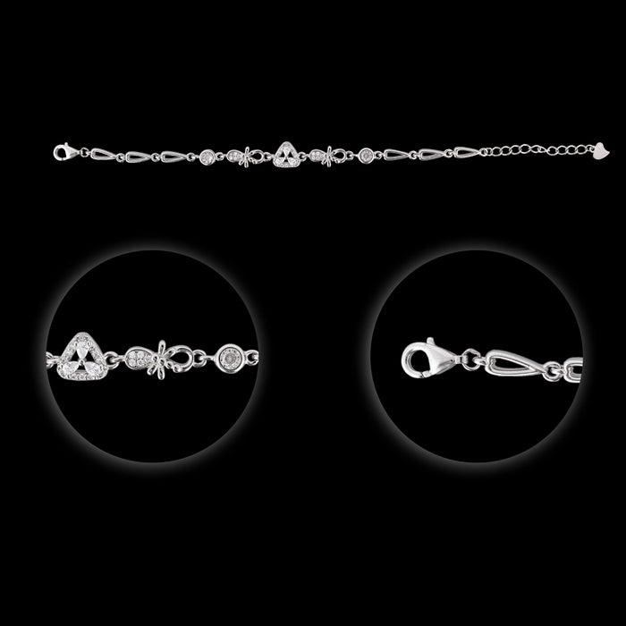 Silver Bracelet - 2 Inch Dia | Stone Design Hand Band/ Hand Bracelet/ Artificial Jewelry For Stylish Wear