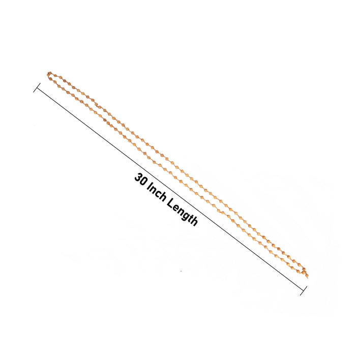 Thulsi Mala with Copper Knot - 30 Inches | 108 Beads/ 8 mm/ Tulsi Japa Mala/ Thulasi Mala for Men & Women