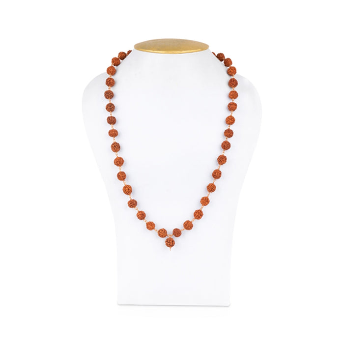 Rudraksha Mala With Copper Knot - 16 Inches | 9mm/ Rudraksh Mala/ 54 Beads Rudraksha Kanthi Mala for Meditation