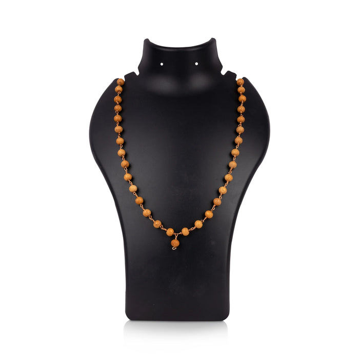 Tulasi Mala - 19 Inches | 54 Beads/ 10 mm/ Tulsi Kanthi Mala / Tulasi Japa Mala/ Thulasi Malai for Meditation